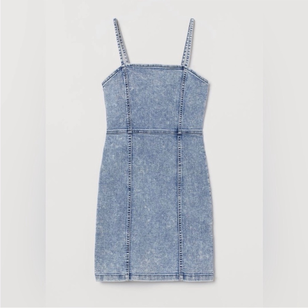 H&M Light Blue Denim Dress